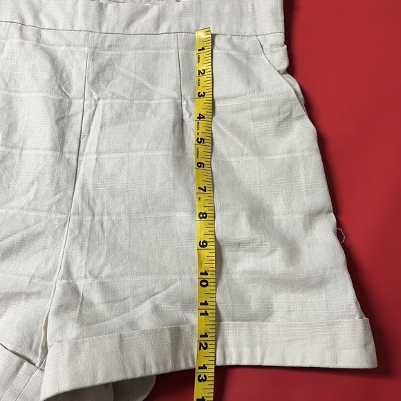 Bardot Bridgette Linen Blend Romper Womens Size 8 Front Cut-Out Nougat Color - Picture 10 of 10